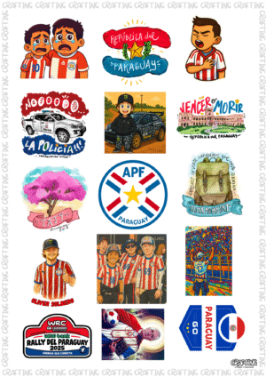 Combo albirrojo (11) STICKERS ALBIRROJOS PLANCHA OFICIAL LGC VERSIÓN 2