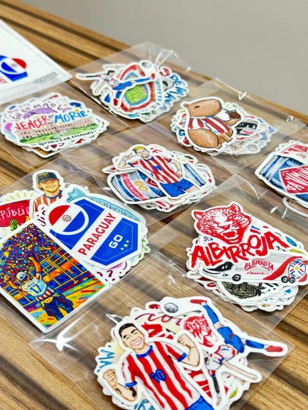 STICKERS ALBIRROJOS PLANCHA OFICIAL LGC VERSIÓN 2