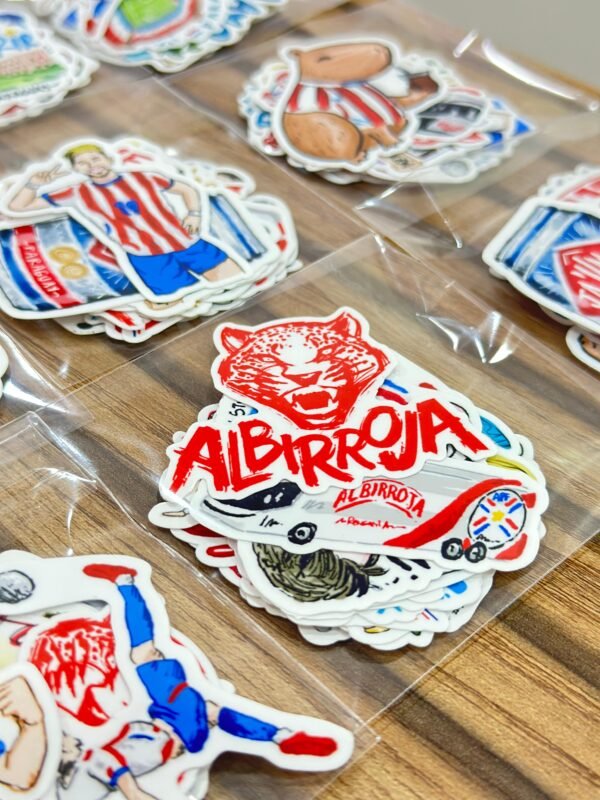 STICKERS ALBIRROJOS PLANCHA OFICIAL LGC VERSIÓN 1