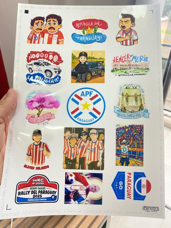 STICKERS ALBIRROJOS PLANCHA OFICIAL LGC VERSIÓN 2